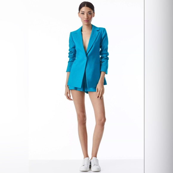 NWT Alice + Olivia Pailey Fitted Notch Collar Blazer - Picture 3 of 5